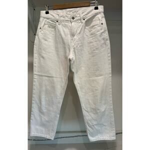 Old Navy High Rise Slouchy Straight Jeans White Size 6 Petite‎